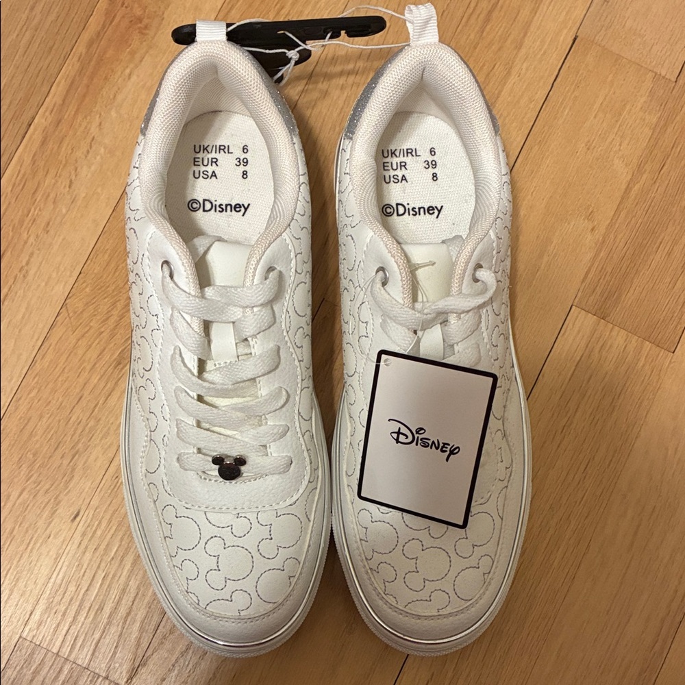 Disney Cream Sneakers with Mickey Mouse Design